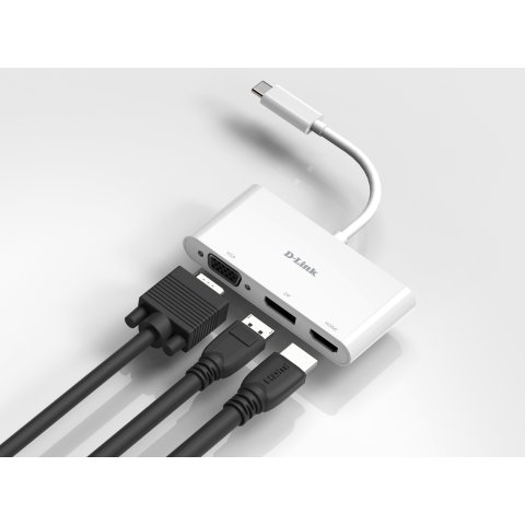 Adaptador Usb-c D-link Dub-v310 A 1xhdmi 4k 1xdisplayport 4k 1xvga