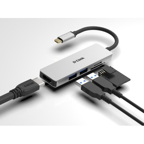 Docking Usb-c D-link Dub-m530 A 1xhdmi 4k 2xusb-a 3.0 1xlector De Tarjetas