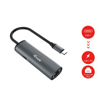 Adaptador Usb-c Equip 133486 A 1xusb-c Pd 100w 1x1gb Rj45 Wakeonlan 2