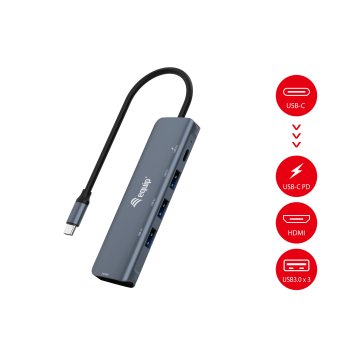 Docking Usb-c Equip 133487 A 1xhdmi 4k 1xusb-c Pd 100w 3xusb-a 3.2 2
