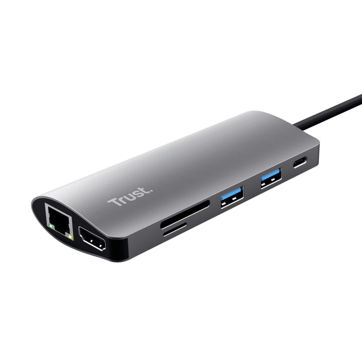 Docking Usb-c Trust Dalys Aluminium 23775 1xhdmi 1x1gb Rj45 1xlector De Tarjetas 1xusb-c 2xusb-a