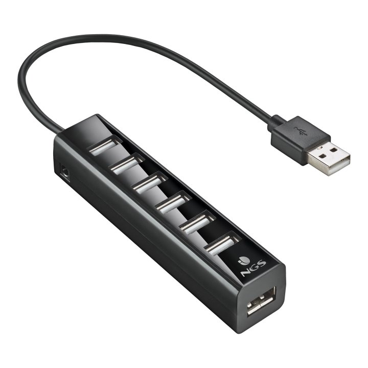 Hub Usb 2.0 Ngs A 7xusb-a Con Adaptador De Corriente