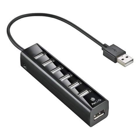 Hub Usb 2.0 Ngs A 7xusb-a Con Adaptador De Corriente