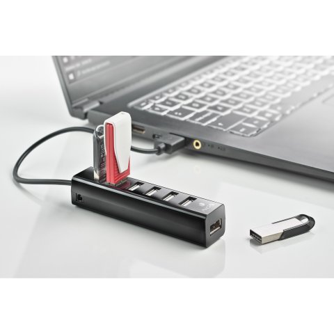 Hub Usb 2.0 Ngs A 7xusb-a Con Adaptador De Corriente