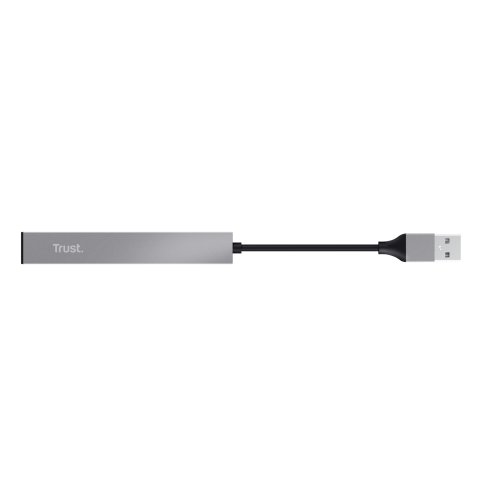 Hub Usb 2.0 Trust Halyx Aluminium A 4xusb-a 2.0 Diseño Metalico Y Compacto Hasta 480 Mbps 23786