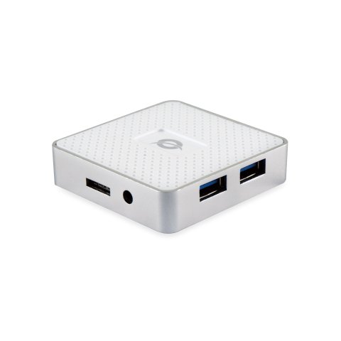 Hub Usb 3.0 Conceptronic Hubbies03w 4 Puertos Usb 3.0 Con Alimentador Color Blanco