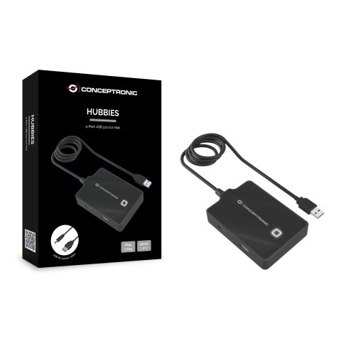 Hub Usb 2.0 & 3.0 Conceptronic Hubbies10b 4 Puertos Y Cable De 90cm