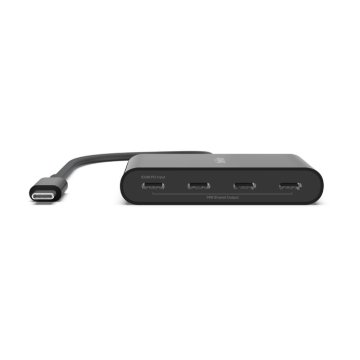 Hub Usb 3.2 Belkin Avc018btbk 4 Puertos Usb-c Gen2 Pd 100w Negro 2