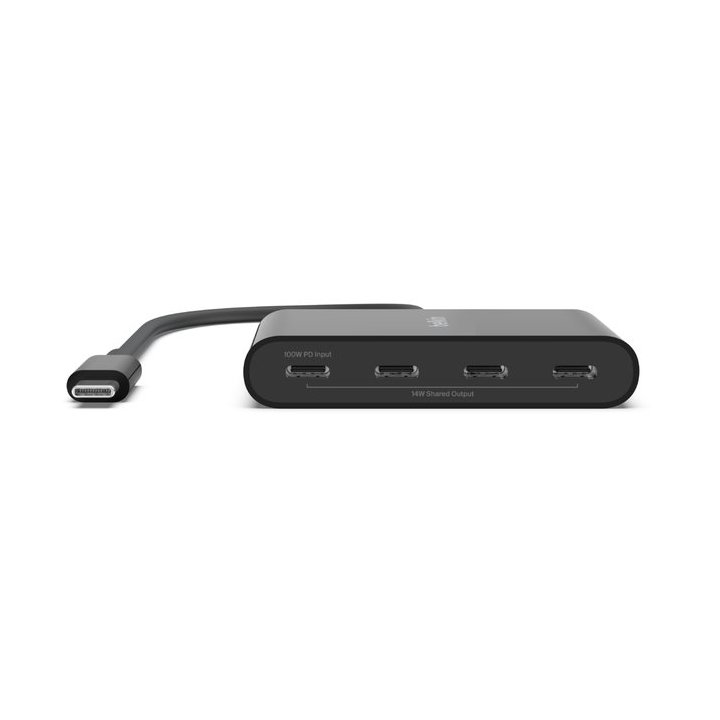 Hub Usb 3.2 Belkin Avc018btbk 4 Puertos Usb-c Gen2 Pd 100w Negro