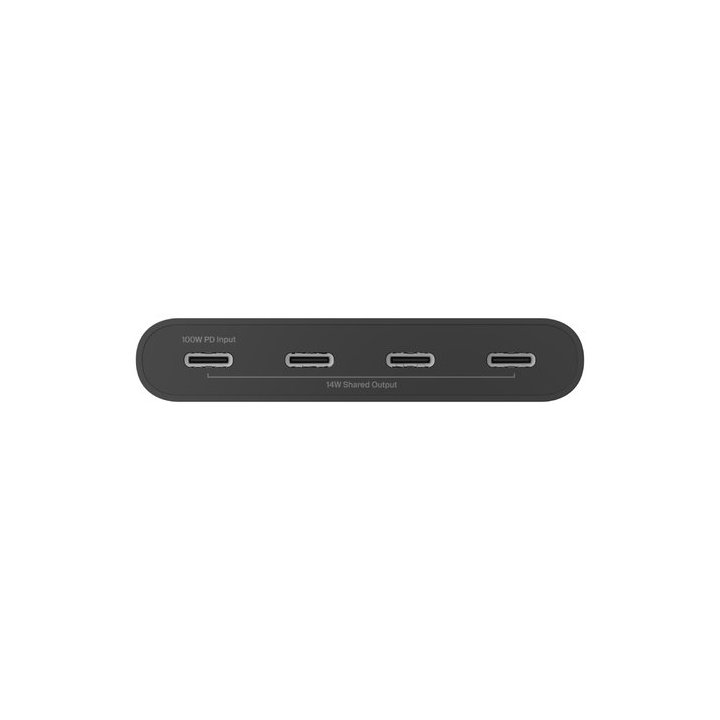 Hub Usb 3.2 Belkin Avc018btbk 4 Puertos Usb-c Gen2 Pd 100w Negro