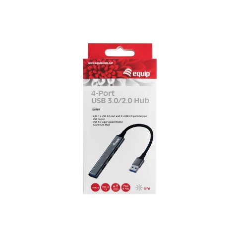 Hub Usb 3.0 Equip Life Usb 1 Puerto Usb 3.0 3 Puertos Usb 2.0 Carcasa Aluminio