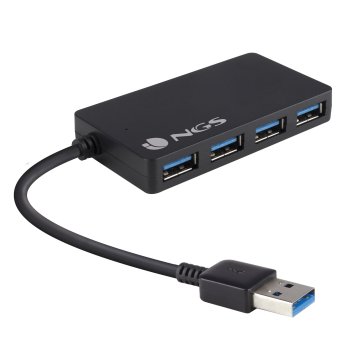 Hub Usb 3.0 Ngs 4 Puertos Color Negro