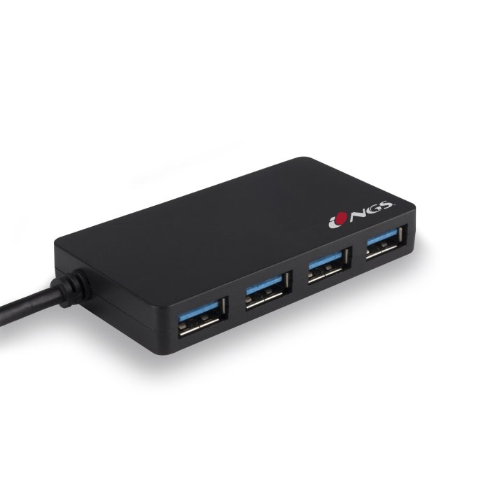 Hub Usb 3.0 Ngs 4 Puertos Color Negro