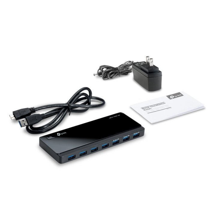 Hub Usb 3.0 Tp-link Uh700 Usb 3.0 7 Puertos Diseño Escritorio Con Adptador De Corriente