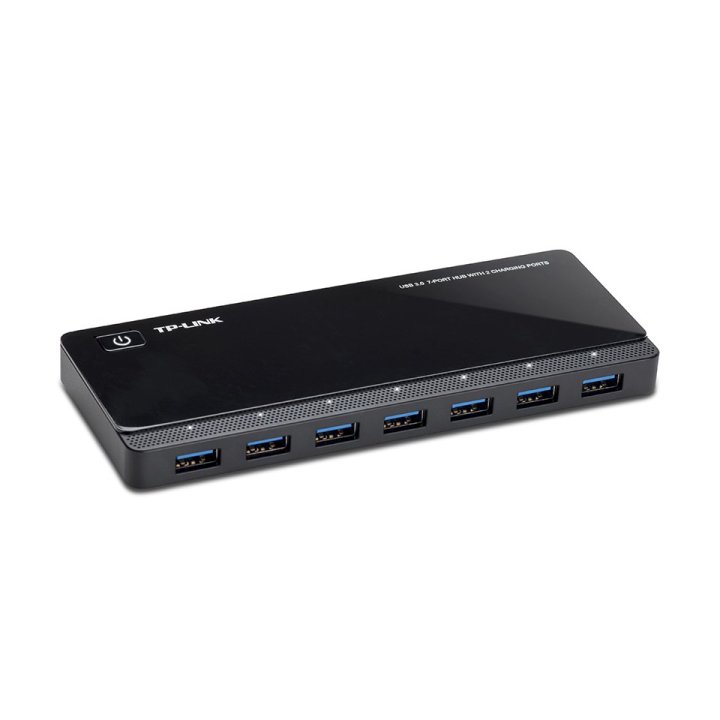 Hub Usb 3.0 Tp-link Uh720 Usb 3.0 7 Puertos + 2 Puertos De Carga Diseño Escritorio Con Adptador De Corriente