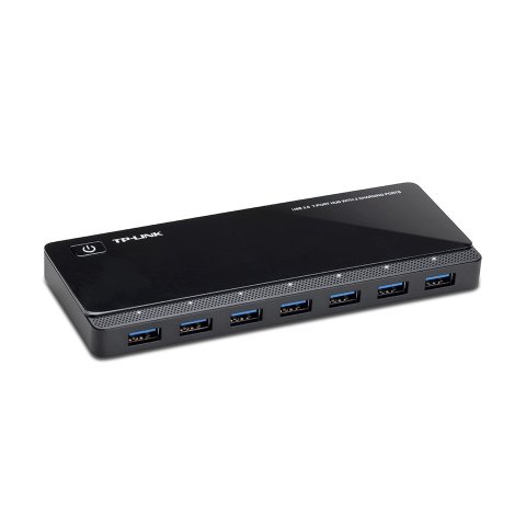 Hub Usb 3.0 Tp-link Uh720 Usb 3.0 7 Puertos + 2 Puertos De Carga Diseño Escritorio Con Adptador De Corriente