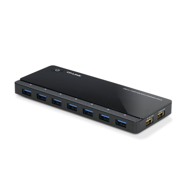 Hub Usb 3.0 Tp-link Uh720 Usb 3.0 7 Puertos + 2 Puertos De Carga Diseño Escritorio Con Adptador De Corriente