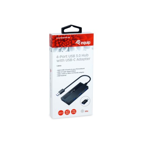 Hub Usb 3.2 Equip Life A 4 Puertos Usb 3.2 Incluye Adaptador Usb-c