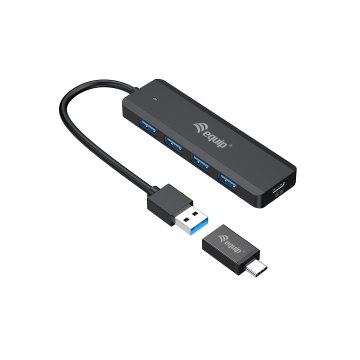 Hub Usb 3.2 Equip Life A 4 Puertos Usb 3.2 Incluye Adaptador Usb-c 2