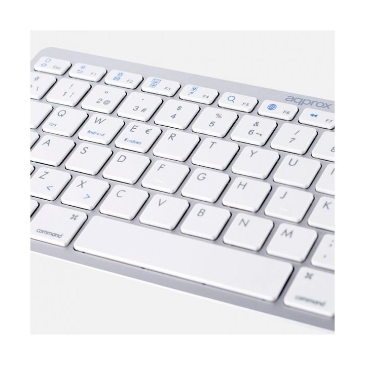 Teclado Compacto Bluetooth Approx Appmx300bts Bt 3.0 Color Plata