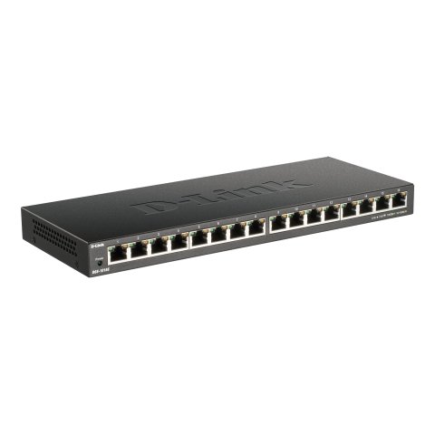 Switch No Gestionable D-link Dgs-1016s 16p Giga Low Profile Para Sobremesa - Pared O Instalaciones De Poco Espacio