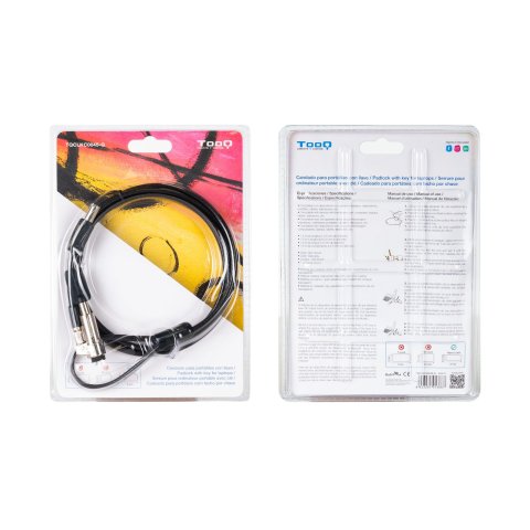 (reacondicionado) Cable Deseguridad Portatiles  monitores televisores Tooq Tqclkc0045-g Sistema Nano Con Llave