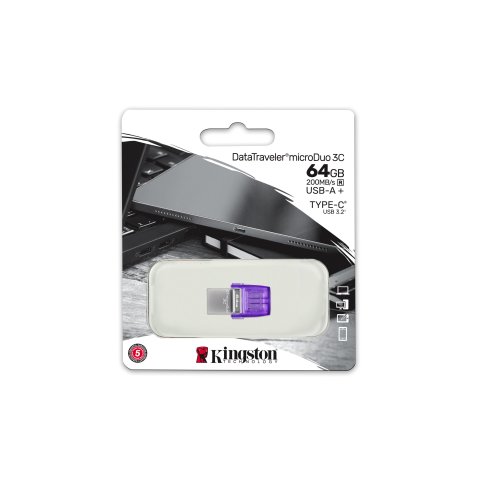 Memoria Usb Kingston Datatraveler Microduo 3c - Dtduo3cg3 64gb 