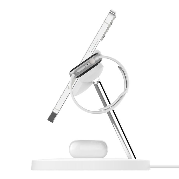 Base De Carga Powerhouse Belkin Wiz017vfwh Apple Watch, Iphone Magsafe 15w & Airpods Color Blanco