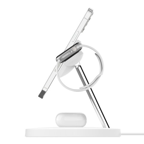 Base De Carga Powerhouse Belkin Wiz017vfwh Apple Watch, Iphone Magsafe 15w & Airpods Color Blanco