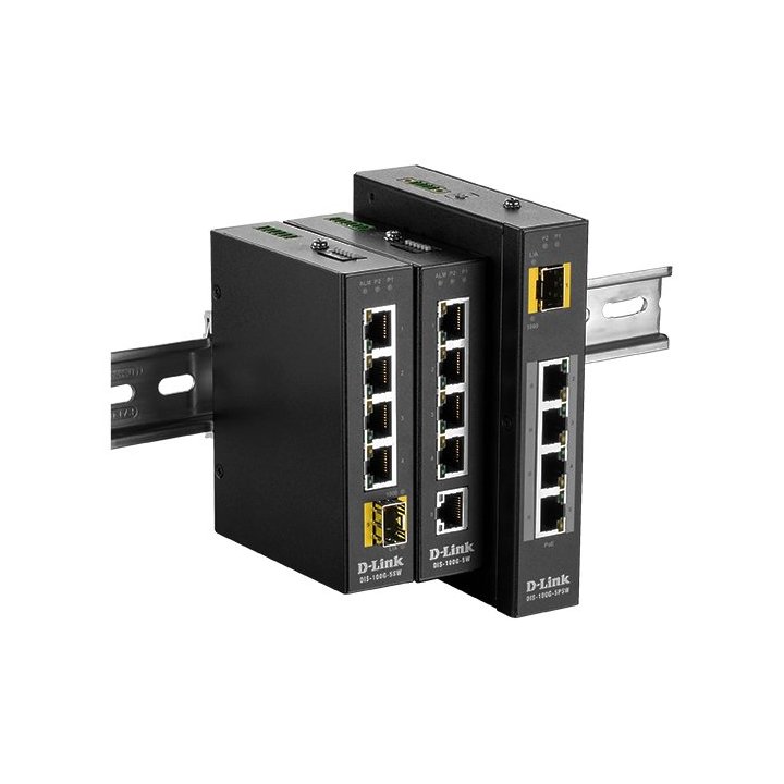Switch Industrial D-link Dis-100g-5psw Sin Gestion 4p Giga Poe 1x Sfp 120w Poe Bugdet
