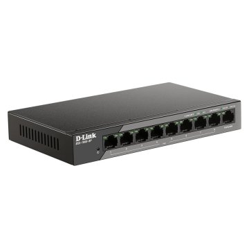 Switch No Gestionable D-link Dss-100e-9p Poe (130w Budget) Hasta 250m 8ptos 10 100 + 1p Giga Uplink 2
