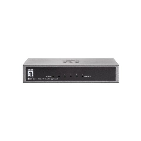 Switch Level One No Gestion 4 Puertos 10 100 + 1 Puerto Fibra Sc 100basefx Multimodo Hasta 2km