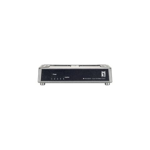 Switch Level One No Gestion 5 Puertos 10 100 Mini No Rack Base Magnetica
