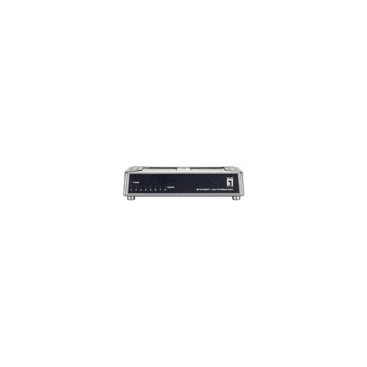 Switch Level One No Gestion 8 Puertos 10 100 Mini No Rack Base Magnetica