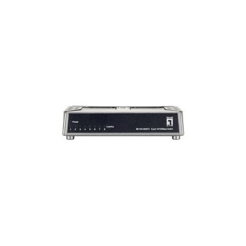 Switch Level One No Gestion 8 Puertos 10 100 Mini No Rack Base Magnetica