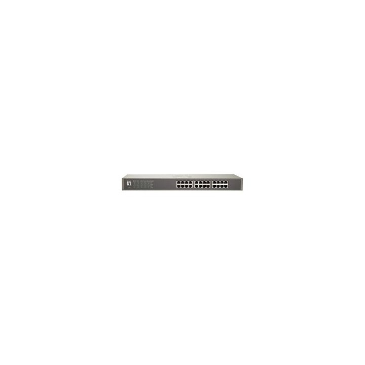 Switch Level One No Gestion 24 Puertos 10 100 Rack 19"