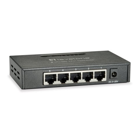 Switch Level One Gigabit Carcasa Metalica No Gestion 5p 10 100 1000 Geu-0523