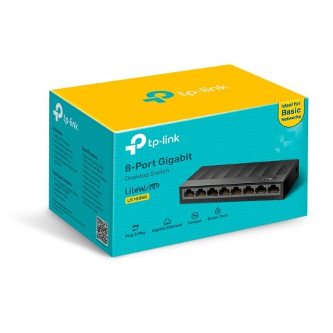 Switch No Gestionable Tp-link Ls1008g Litewave 8p Giga Sobremesa Carcasa Plastico No Rack
