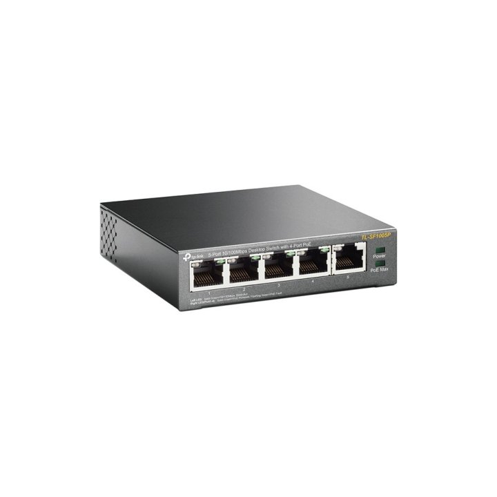 Switch No Gestionable Tp-link Sf1005p 5p Ethernet 4p Poe (58w) Sobremesa No Rack Carcasa Metalica