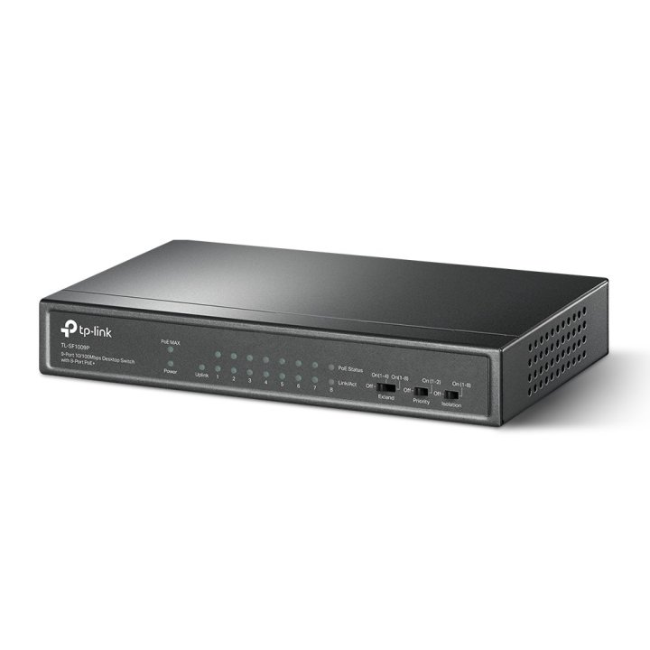 Switch No Gestionable Tp-link Tl-sf1009p Sobremesa 9p 10 100 Incluye 8p Poe+ 10 100 Total Poe 65w