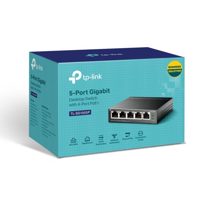 Switch No Gestionable Tp-link Sg1005p 5p Giga 4p Poe (56w) Sobremesa No Rack Carcasa Metalica