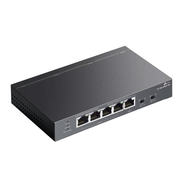 Switch No Gestionable Tp-link Sg1005p-pd 1p Giga Poe++ In Y 4p Poe+ Out Sobremesa No Rack Carcasa Metalica
