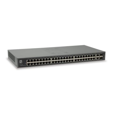 Switch Level One 50-port Fast Ethernet Switch, 2 X Gigabit Sfp rj45 Combo