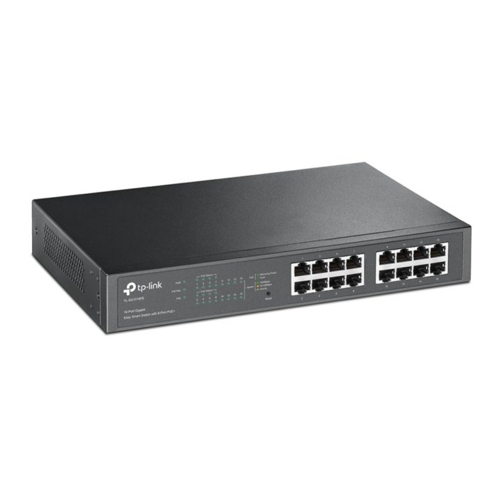 Switch Semigestionable Tp-link Sg1016pe 16p (con 8p Poe+) Carcasa Metalica Giga 19" Rack