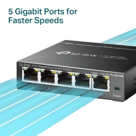 Switch Semigestionable Tp-link Sg105e 5p Giga Carcasa Metalica