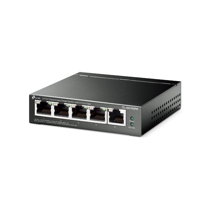 Switch Semigestionables Poe+ Tp-link Sg105pe 5p Gigabit 4p Poe+ Total Poe 65w Carcasa Metalica