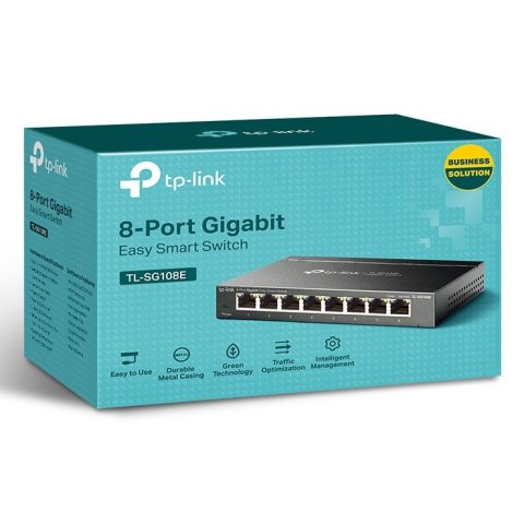Switch Semigestionable Tp-link Sg108e 8p Giga Carcasa Metalica