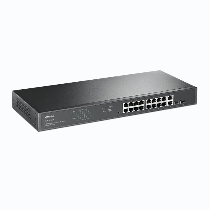 Switch Semigestionable Tp-link Sg1218mp 16p Giga Poe poe+ +2p Giga No Poe Alimentacion Poe 192w Rack 19" 1u