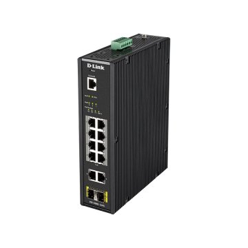 Switch Industrial D-link Dis-200g-12ps 8p Poe + 2p Giga Y 2p Sfp   Carril Din Vlan Qos Igmp