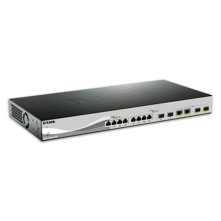 Switch Gestionable L2 D-link Dxs-1210-10tc 8-port 10gbase-t, 2-port Sfp+, 2-port 10gbase-t sfp+ Combo Multi-gigabit